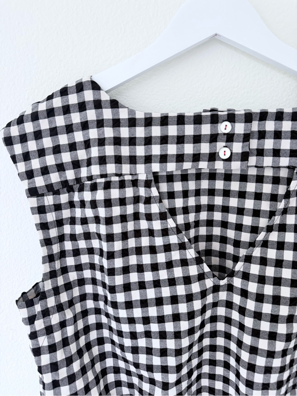 Maeve Anthropologie Black & White Gingham Crop Top Size Medium - Picture 8 of 11